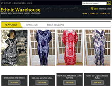 Tablet Screenshot of ethnic-warehouse.com